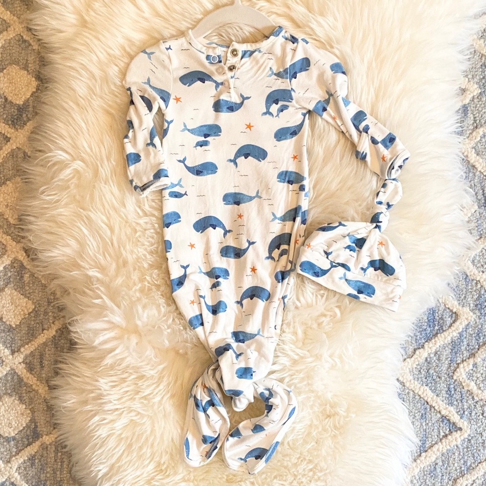 Angel Dear Whale Knotted Gown with Hat